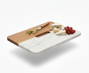 Tabla de Cortar Rectangular de Mármol y Madera Hecha a Mano de Primera Calidad, 1.3 cm de Grosor, Apta para Lavavajillas, para Uso en la Cocina - Product Image 5