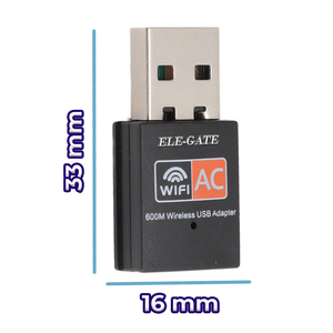 Adaptador Wifi USB, Velocidad 600 Mbps, 2.4 GHz + 5 GHz, Inalámbrico, Interno y Externo, Chipset MT7601, Producto en Stock - Product Image 4