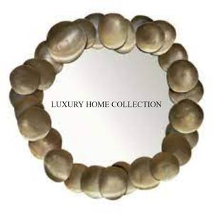 กรอบกระจกติดผนังดีไซน์โลหะโบราณที่มีพื้นผิวโลหะเป็นชั้นๆและงานแกะสลักสไตล์วินเทจที่ไม่เหมือนใคร - Product Image 3