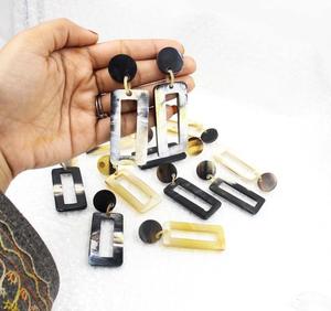 Pendientes de Cuerno de Búfalo para Niñas, Pendientes de Mujer, Joyería de Cuerno, Cuerno Natural para Mujer, Alta Calidad - Product Image 3
