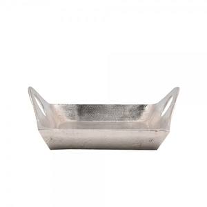 Plateau de service à thé et café martelé de forme ronde pour la maison, l'hôtel et le Restaurant plateau et plat d'occasion - Product Image 5