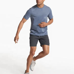 Factory Oem Top Quality Wholesale Fitness Streetwear Bulk Quality Man TShirt Custom Logo Material <b>Pockets</b> Cotton Spandex Tshirts - Product Image 6