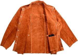 Vente en gros de meilleurs vêtements de travail de sécurité Vestes en cuir pour le soudage productif Vêtements de travail pour le soudage Prix d'usine Vestes de soudage industriel - Product Image 2