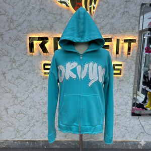 Top vente votre propre logo le plus demandé fermeture éclair à capuche bouffée imprimé fabriqué en usine pas cher prix sweats à capuche hommes sweats à capuche - Product Image 4