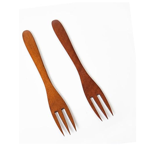 Fourchette cuillère en bois en gros couverts faits à la main mini poignée artisanat fourchettes en bois pour restaurants utilisés - Product Image 4
