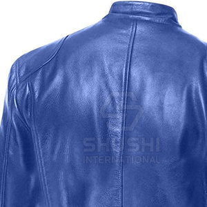 Chaqueta de Cuero para Hombre, Resistente al Viento, con Logotipo Frontal, Alta Calidad, Talla Personalizada, Servicio OEM, Ecológica y Transpirable - Product Image 4
