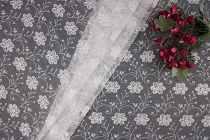 ผ้าตาข่ายปักของแท้เหมาะสำหรับ kaftans และชุด hitjem ส่งออกทั่วโลก - Product Image 2