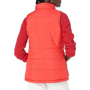 100% algodón Shell 90% pato blanco relleno de plumón con capucha y ligero abajo Puffer chaleco chaqueta para mujeres con diseño Premium - Product Image 3
