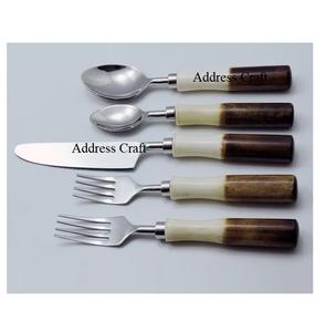 Ensemble de couverts en acier inoxydable de style unique avec poignée en corne naturelle Vaisselle et vaisselle Articles ménagers Cuillère Fourchette Ensemble de couverts - Product Image 4