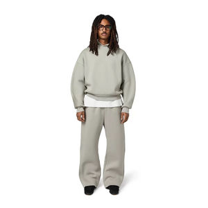 Ensemble de survêtement en coton 100% respirant, lavage à l'acide, uni, écologique, personnalisé, de haute qualité, 400 g/m², sweat-shirt à capuche et pantalon de survêtement - Product Image 5