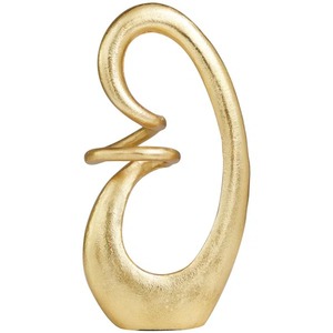 Ornement de table en métal doré de qualité supérieure Sculpture contemporaine unique Accent magnifique pour la décoration intérieure moderne - Product Image 1