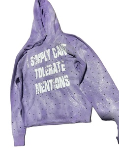 <b>Vintage</b> Men's <b>Oversized</b> Heavy Cotton Hoodies & <b>Sweatshirts</b> Sun Faded Acid Wash Winter Rhinestone Embroidery Custom French Terry - Product Image 3