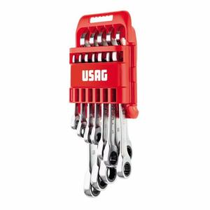 Juego de Llaves Combinadas de Trinquete Plano Usag de 12 Piezas, Calidad Premium para Uso Profesional - Product Image 1