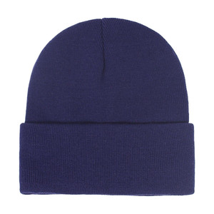 Bonnet en tricot personnalisé 100% acrylique durable, bonnet d'hiver en gros, bonnet chaud à revers unisexe, logo OEM brodé, beanies d'extérieur - Product Image 3