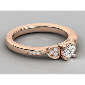 Anillo Solitario de Oro de 18K para Mujer con Diamante Cultivado en Laboratorio - Product Image 1