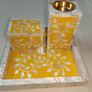 Juego de incrustaciones Bakhoor con quemador de madreperla Caja acrílica para la temporada de primavera en Arabia Dubai Qatar - Product Image 1