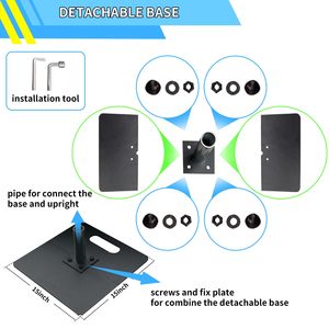 Nhiệm vụ nặng nề ống và treo lên Backdrop Kit Backdrop đứng, có thể điều chỉnh hợp kim nhôm khung nền cho đám cưới, tổ chức sự kiện, Đảng - Product Image 2