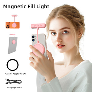 Lampe LED magnétique pour selfie et lecture, luminosité et température de couleur réglables, chargement Type-C - Product Image 2