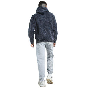Haute qualité 100% coton broderie hommes lavage à l'acide sweats à capuche Logo personnalisé fabricants bouffée impression hommes lavage à l'acide sweats à capuche - Product Image 4