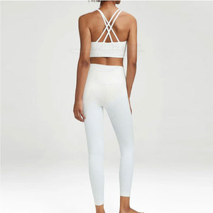 Nuevos pantalones de Yoga transpirables ecológicos para mujer, mallas deportivas con patrón sólido, cintura elástica, Control de barriga, conjunto de Yoga de compresión - Product Image 5
