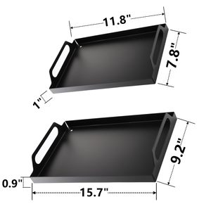 Bandeja de servicio de hierro lista para exportar con asas, lo mejor para decoración de bodas reales, hecha a mano para hoteles, hogares y restaurantes a granel - Product Image 3