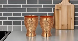 Top Quality Designer Beautifully Handcrafted Embossed <b>Copper</b> Mint Julep <b>Cup</b> for Moscow Metal Mules <b>Cup</b> - Product Image 3