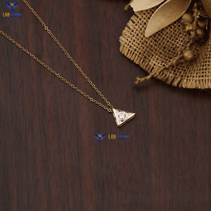 Colgante de diamante de corte brillante redondo TDW 0,30 con cadena de oro rosa certificado/no certificado Diamante Cvd Joyería de diamantes - Product Image 3