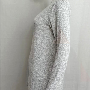 Camiseta Corta de Manga Larga con Estampado de Logotipo para Mujer, Informal, para Hacer Ejercicio, Cuello Redondo - Product Image 5