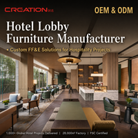 Fabricant de meubles d'hôtel sur mesure, meubles de hall d'hôtel et ensemble de meubles de chambre, OEM ODM