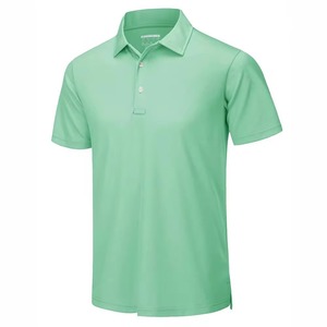 Meilleure vente respirant tricoté 100% coton Golf pour chemises hommes séchage rapide impression sur mesure uni coupe ajustée - Product Image 3