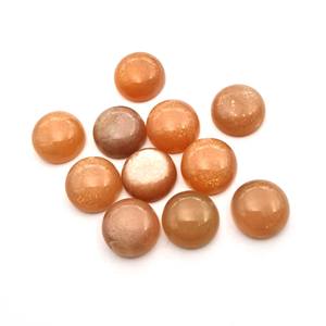 Piedra Lunar de Melocotón Natural, Mezcla de Tamaños, Gema Redonda Suelta, Cabujón de 3-14 mm, Piedra Lunar de Melocotón para Joyería - Product Image 4