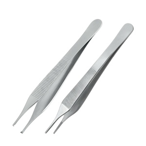 Pinces Adson dentées et non dentées en acier inoxydable, chirurgicales, médicales, dentaires, vétérinaires, CE ISO OEM Debonairii - Product Image 1
