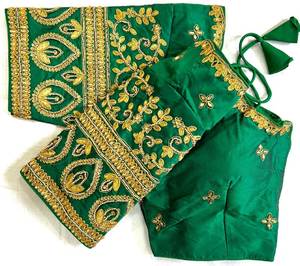 Blusa De Diseñador Con Zari, Hilo, Trabajo Hecho A Mano Y Mano Khatli - Product Image 5