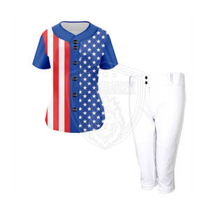 ชุดเครื่องแบบซอฟต์บอล100% ชุดเครื่องแบบซอฟต์บอลทำจากโพลีเอสเตอร์สำหรับใส่เป็นทีม - Product Image 2