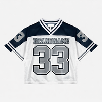 Maillot de football américain vintage rétro unisexe, impression par sublimation personnalisée, surdimensionné, respirant, anti-transpiration, grande taille