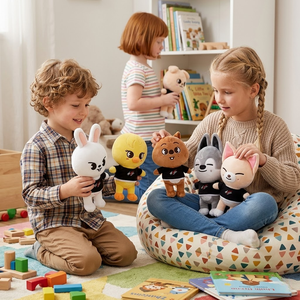 Aika Mascotte Tendance Idole en Peluche Rembourrée Coton PP, Ensemble Famille Merchandises Pop-up Store - Product Image 1