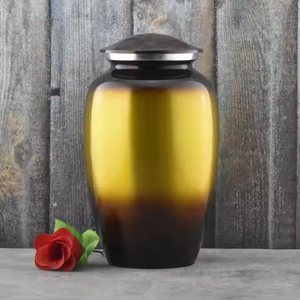 Falah Inter-Urna de cremación de aluminio de último diseño para mantener las cenizas humanas de los exportadores y fabricantes indios - Product Image 2