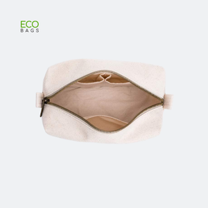 Vietnam Factory 100% Cotton <b>Canvas</b> Women Cosmetic Makeup <b>Bags</b> Zipper Wholesale MOQ 300PCS Customized Printing Letter Vintage - Product Image 5