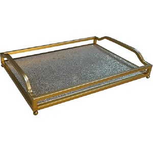 Nouveau plateau de service alimentaire en acier inoxydable conçu à chaud avec accessoires de cuisine de forme ronde plateau debout de thé au café pour la maison - Product Image 6