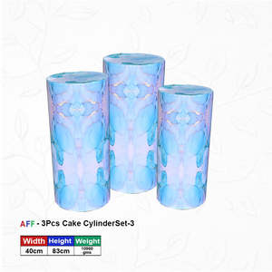 Set de Cilindros de Arte Fluido Azul Celeste Etéreo Artificial - Product Image 1