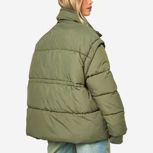 Veste matelassée imperméable en tissu à mémoire de forme, écologique, fabriquée au Pakistan, couleur unie, meilleur design pour femmes adultes, vente en gros - Product Image 5