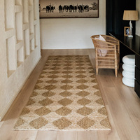 Écologique unique grand rectangle tapis de jonc de mer tapis de sol à la main tissé à la main tapis de coureur pour la décoration de la chambre