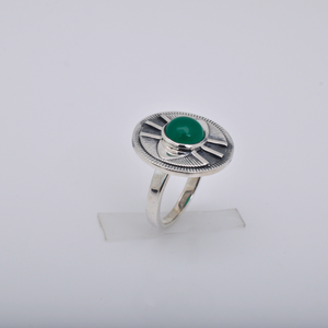 Anillos de ónix verde de Plata de Ley 925 para mujer, joyería de piedras preciosas a granel, anillos de plata 925, joyería fina de boda, anillos de cabina de plata 925 - Product Image 1