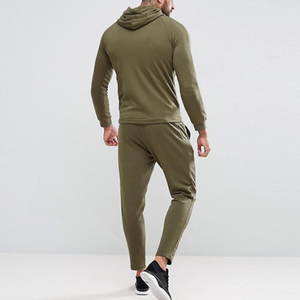 Precio barato Chándal Sudadera con cremallera Sudadera con capucha y pantalones de chándal rectos Chándal para hombres Conjunto de jogging de calidad premium - Product Image 3