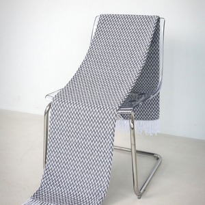 Lightweight Boho Style Gray Cotton Blend Woven Zigzag <b>Throw</b> Blanket <b>for</b> <b>Couch</b> & Bed Bed Blankets - Product Image 3