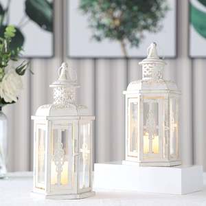 Luxury Design Metal White Finished <b>Lanterns</b> for Top Selling Wedding Decorative <b>Large</b> Hanging Candle <b>Lanterns</b> in Cheapest Price - Product Image 6