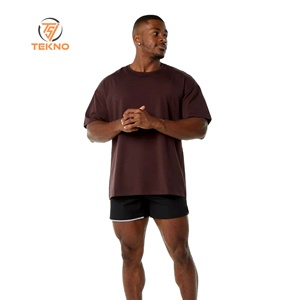 OEM personalizado hombres 100% algodón 220 Gsm peso pesado Boxy Fit Screen Print gráfico Camisetas largas Oversize Streetwear estilo camisetas - Product Image 1