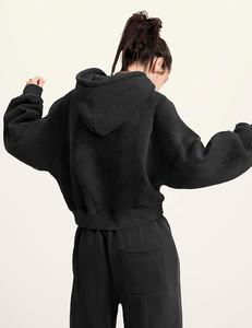 Sudadera con Capucha para Hombre, Personalizada con Logotipo, Estilo Desgastado Invernal, 100% Algodón Grueso, Lavado Ácido - Product Image 2