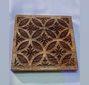 2025 Eco Material Home Decoration Engraved Coasters Best Selling Non Slip <b>Wooden</b> Coaster Mats Pads <b>Placemats</b> Tableware Coasters - Product Image 3