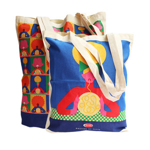 Sac fourre-tout en toile imprimé 100% coton sans azo de haute qualité pour faire du shopping au meilleur prix - Product Image 1